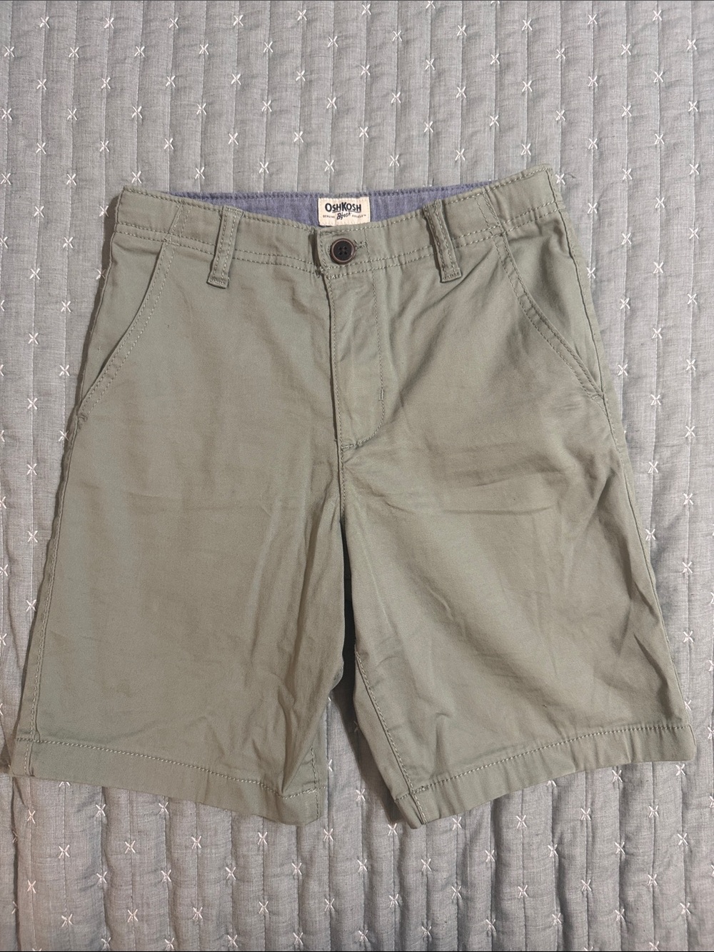 OshKosh B'gosh boys Olive Flat-Front Shorts
